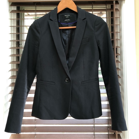 RW & Co Sophia fitted blazer black size 2 - Picture 1 of 11